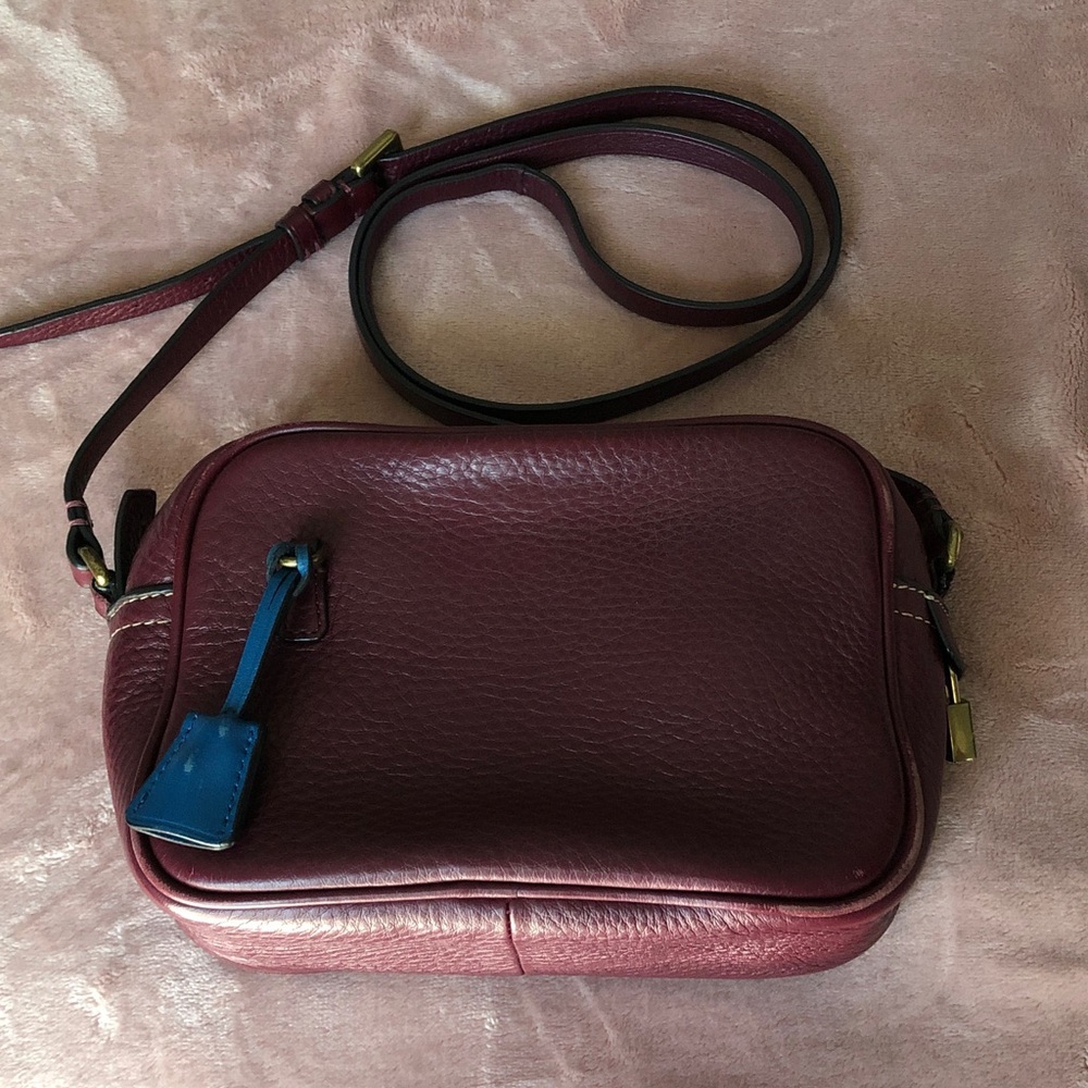 J.Crew Burgundy Leather Crossbody Bag